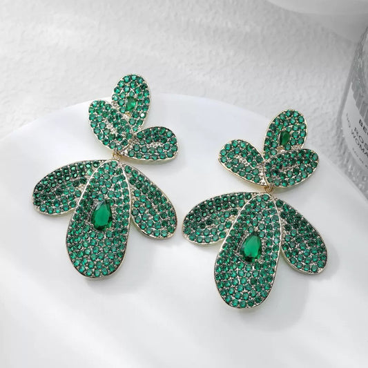 #085 Color Zircon Simulated Diamond Stud Earrings - 18K Gold Plated | Bo Cheng Jewelry