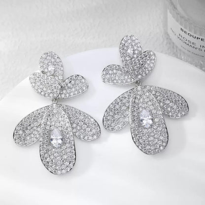 #085 Color Zircon Simulated Diamond Stud Earrings - 18K Gold Plated | Bo Cheng Jewelry