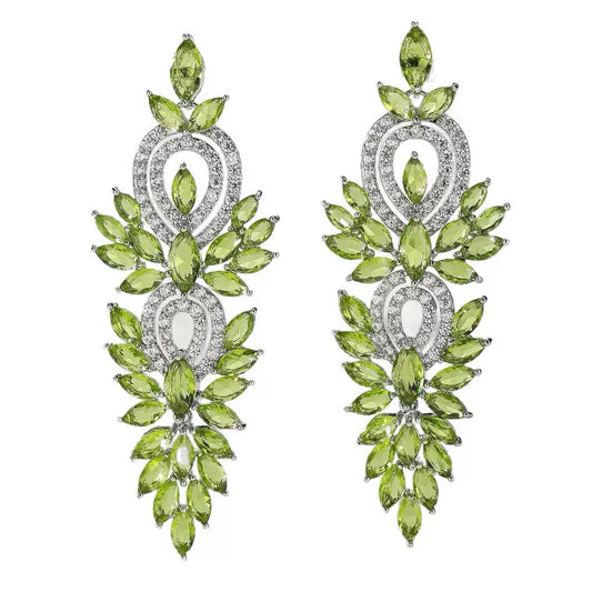#088 Crystal Classic Drop Earrings - 18K Gold Plated | Bo Cheng Jewelry
