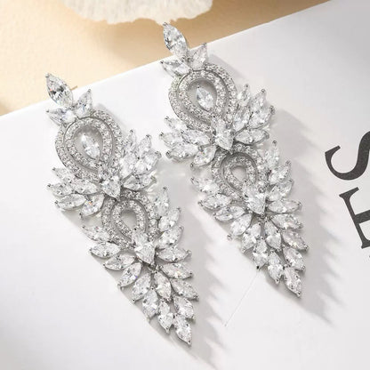 #088 Crystal Classic Drop Earrings - 18K Gold Plated | Bo Cheng Jewelry
