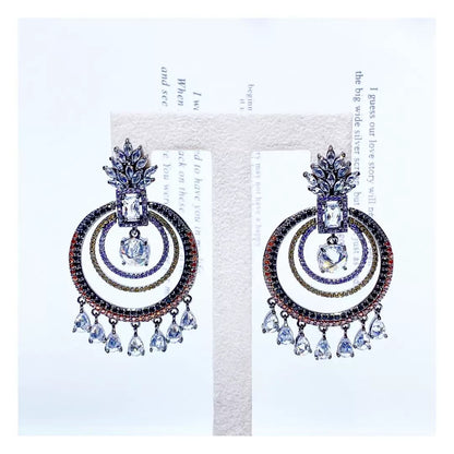 #093 Crystal Classic Earrings - 18K Gold Plated | Bo Cheng Jewelry