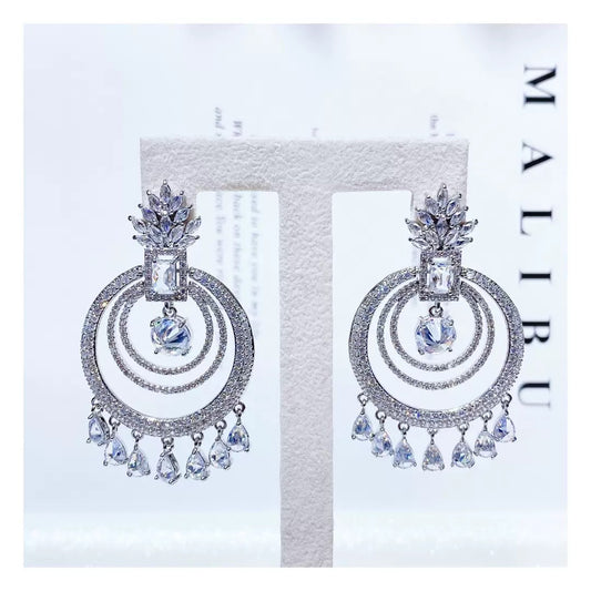 #093 Crystal Classic Earrings - 18K Gold Plated | Bo Cheng Jewelry