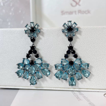 #095 Sparkling Colorful Zircon Earrings - 18K Gold Plated | Bo Cheng Jewelry