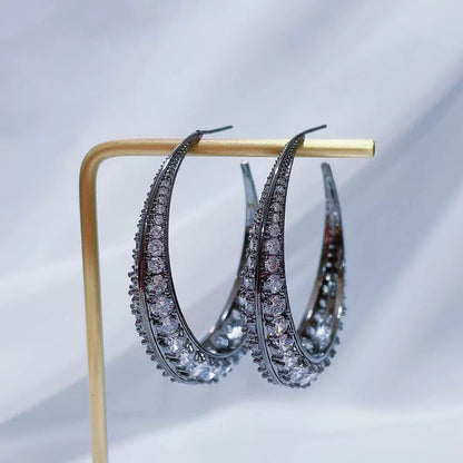#098 Classic Colorful Zircon Trendy Earrings - 18K Gold Plated | Bo Cheng Jewelry