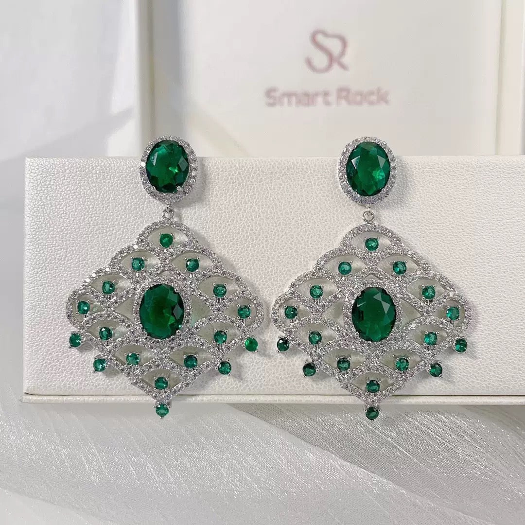 #102 Minimalist Cubic Zirconia Popular Earrings - 18K Gold Plated | Bo Cheng Jewelry