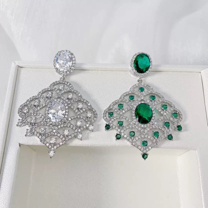 #102 Minimalist Cubic Zirconia Popular Earrings - 18K Gold Plated | Bo Cheng Jewelry