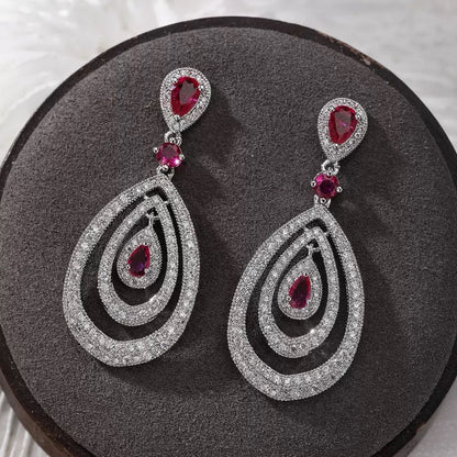 #105 Elegant Zircon Viral Earrings - 18K Gold Plated | Bo Cheng Jewelry