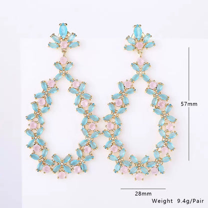 #108 Elegant Colorful Zircon Selected Stud Earrings - 18K Gold Plated | Bo Cheng Jewelry