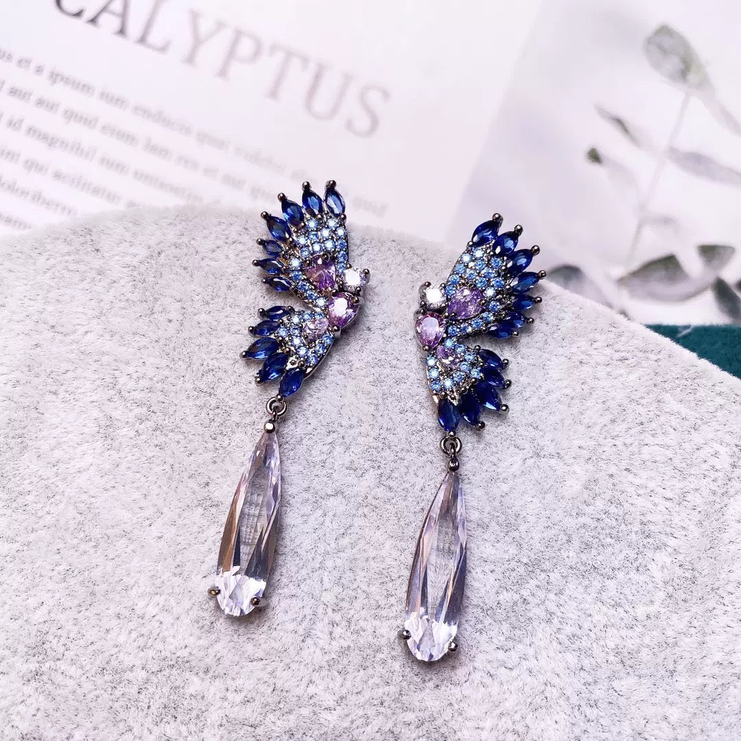 #111 Zircon Fashion Drop Earrings - 18K Gold Plated | Bo Cheng Jewelry