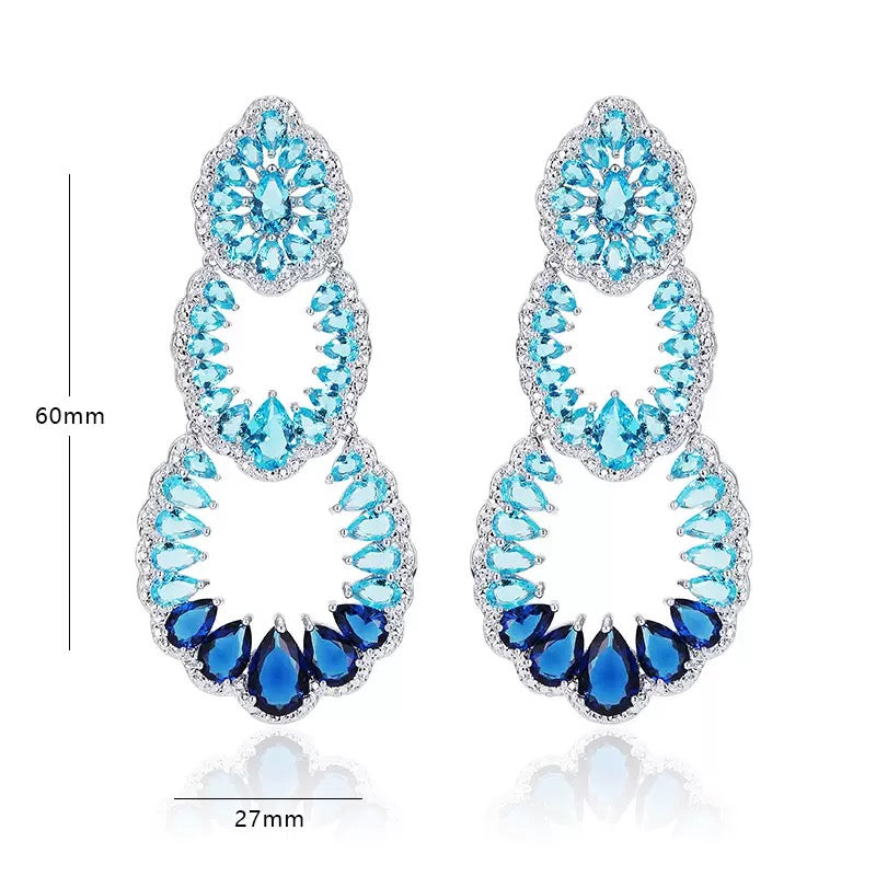 #112 Micro-set Zircon Selected Earrings - 18K Gold Plated | Bo Cheng Jewelry
