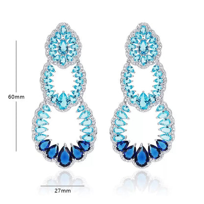 #112 Micro-set Zircon Selected Earrings - 18K Gold Plated | Bo Cheng Jewelry
