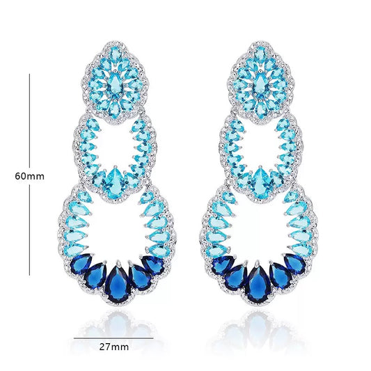 #112 Micro-set Zircon Selected Earrings - 18K Gold Plated | Bo Cheng Jewelry