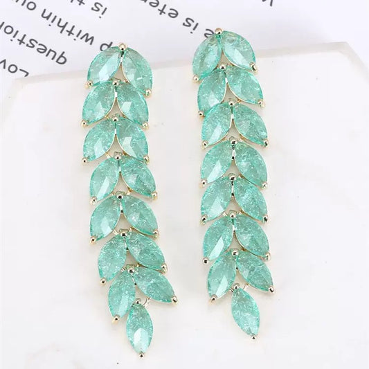#113 Exquisite Crystal Ear Accessories - 18K Gold Plated | Bo Cheng Jewelry