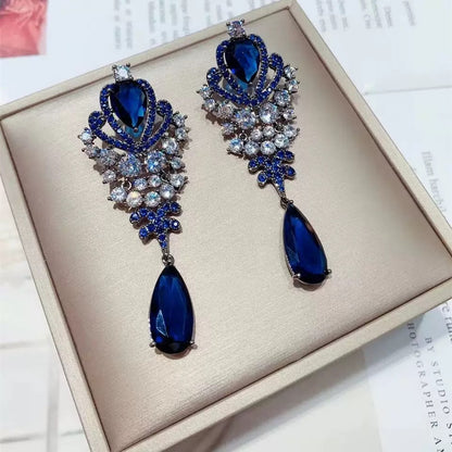 #116 Crystal Exquisite Stud Earrings - 18K Gold Plated | Bo Cheng Jewelry