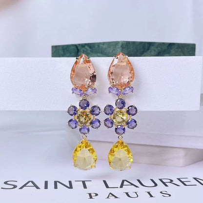 #120 Classic Crystal Best-seller Stud Earrings - 18K Gold Plated | Bo Cheng Jewelry