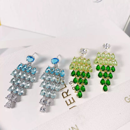 #127 Color Zircon Colorful Zircon Stud Earrings - 18K Gold Plated | Bo Cheng Jewelry