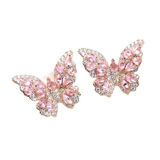 #142 Luxury Cubic Zirconia Earrings - 18K Gold Plated | Bo Cheng Jewelry