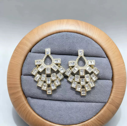 #144 Minimalist Zircon Trendy Earrings - 18K Gold Plated | Bo Cheng Jewelry