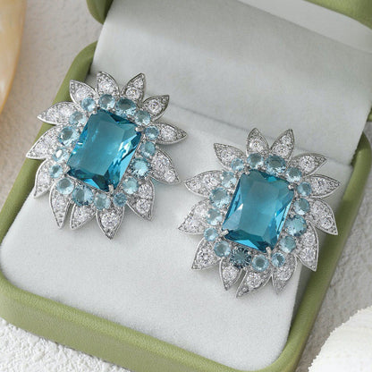 #146 Colorful Zircon Minimalist Stud Earrings - 18K Gold Plated | Bo Cheng Jewelry