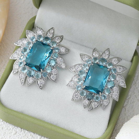 #146 Colorful Zircon Minimalist Stud Earrings - 18K Gold Plated | Bo Cheng Jewelry