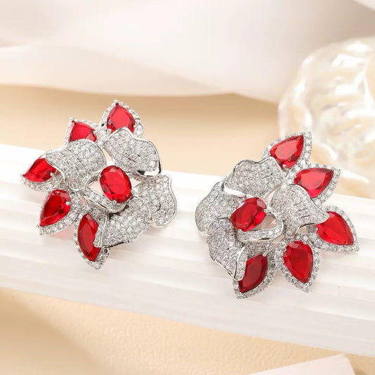 #148 Exquisite Cubic Zirconia Drop Earrings - 18K Gold Plated | Bo Cheng Jewelry