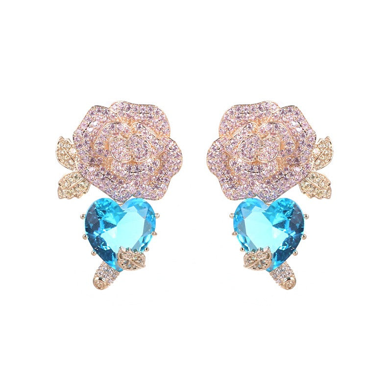 #149 Recommended Color Zircon Ear Accessories - 18K Gold Plated | Bo Cheng Jewelry