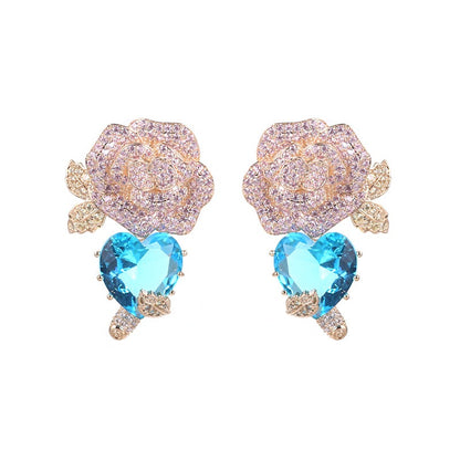 #149 Recommended Color Zircon Ear Accessories - 18K Gold Plated | Bo Cheng Jewelry