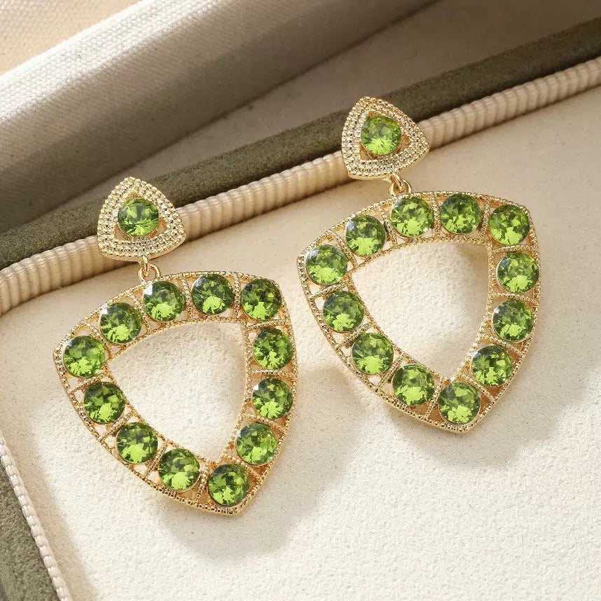 #153 Fashion Simulated Diamond Popular Earrings - 18K Gold Plated | Bo Cheng Jewelry