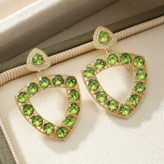 #153 Fashion Simulated Diamond Popular Earrings - 18K Gold Plated | Bo Cheng Jewelry