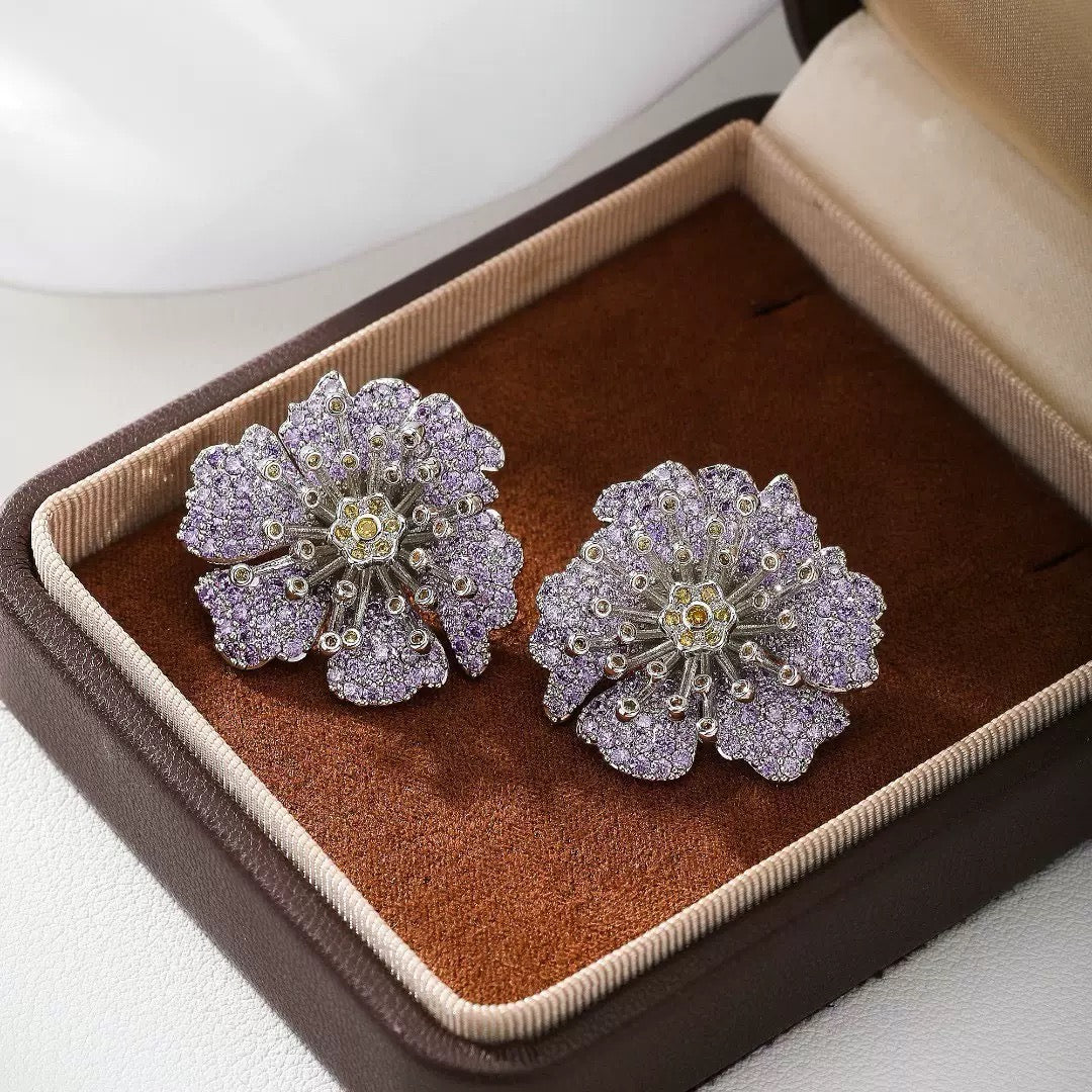 #171 Sparkling Colorful Zircon Drop Earrings wholesale - 18K Gold Plated | Bo Cheng Jewelry
