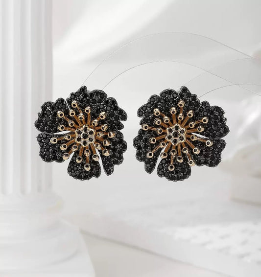 #171 Sparkling Colorful Zircon Drop Earrings wholesale - 18K Gold Plated | Bo Cheng Jewelry