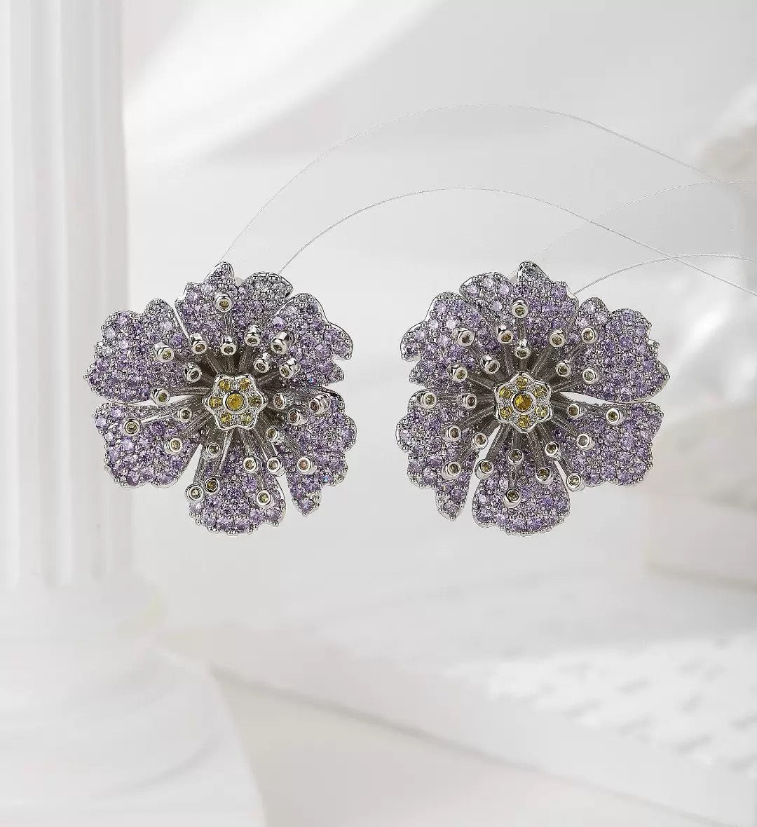 #171 Sparkling Colorful Zircon Drop Earrings wholesale - 18K Gold Plated | Bo Cheng Jewelry