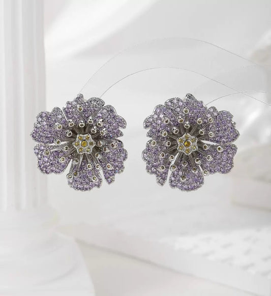 #171 Sparkling Colorful Zircon Drop Earrings wholesale - 18K Gold Plated | Bo Cheng Jewelry