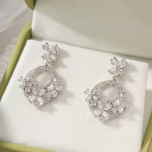 #182 Color Zircon Crystal Earrings - 18K Gold Plated | Bo Cheng Jewelry