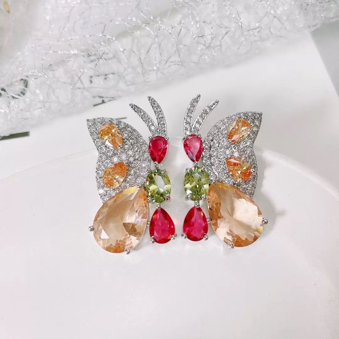 #187 Micro-set Simulated Diamond Popular Earrings wholesale - 18K Gold Plated | Bo Cheng Jewelry