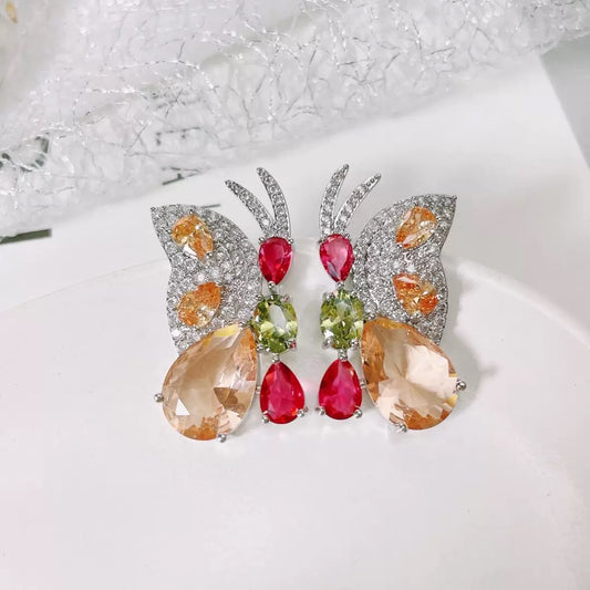 #187 Micro-set Simulated Diamond Popular Earrings wholesale - 18K Gold Plated | Bo Cheng Jewelry
