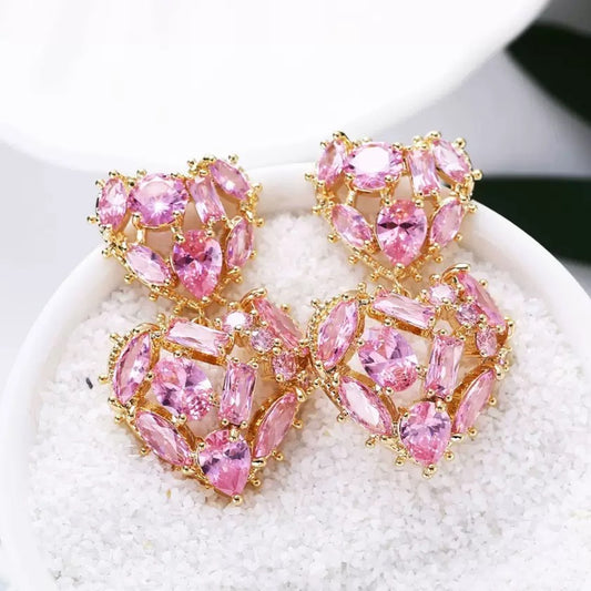 #190 Exquisite Cubic Zirconia New Stud Earrings wholesale - 18K Gold Plated | Bo Cheng Jewelry