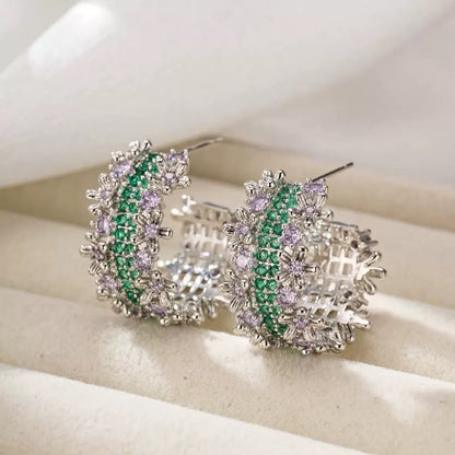 #193 Elegant Simulated Diamond Viral Ear Accessories - 18K Gold Plated | Bo Cheng Jewelry