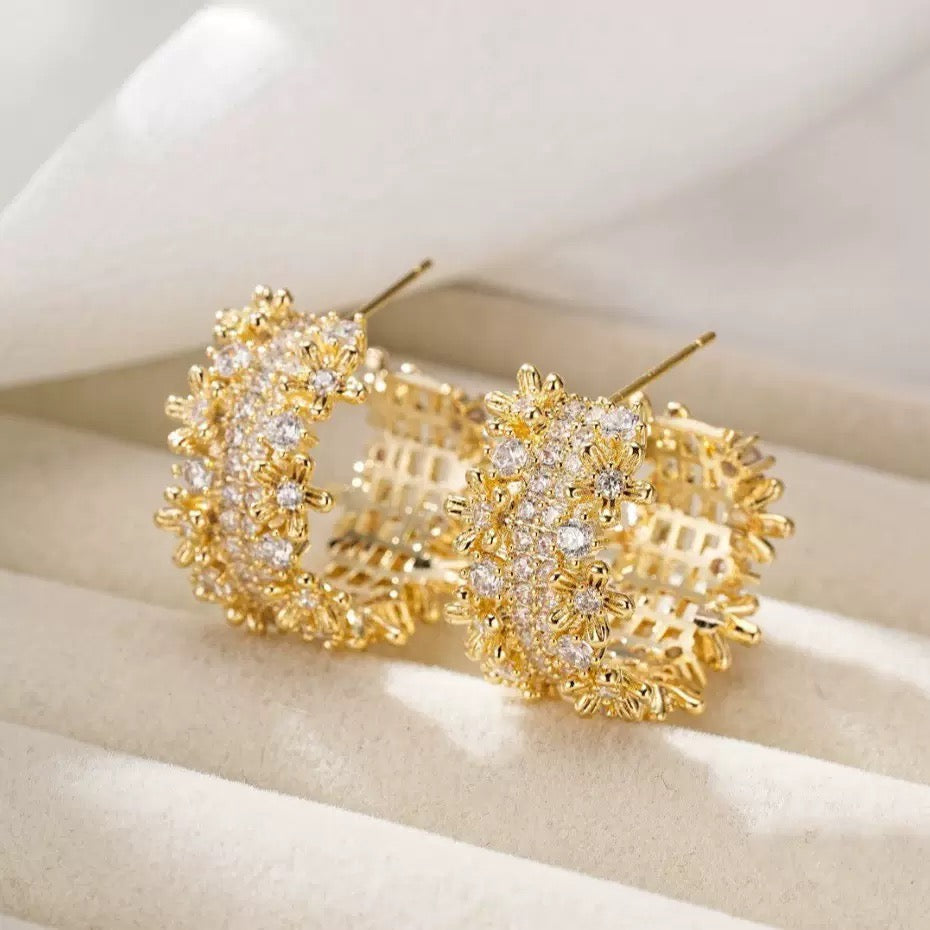 #193 Elegant Simulated Diamond Viral Ear Accessories - 18K Gold Plated | Bo Cheng Jewelry