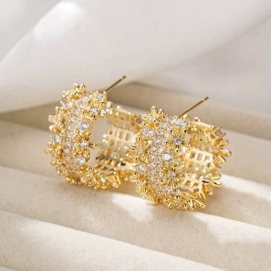 #193 Elegant Simulated Diamond Viral Ear Accessories - 18K Gold Plated | Bo Cheng Jewelry