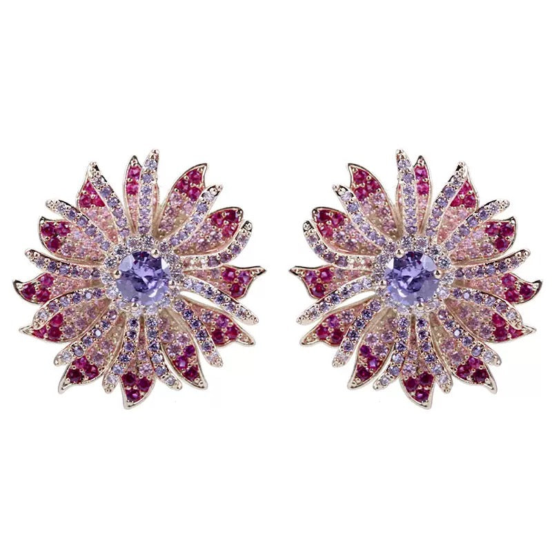 #196 Luxury Zircon Trendy Earrings - 18K Gold Plated | Bo Cheng Jewelry