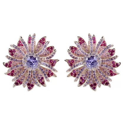 #196 Luxury Zircon Trendy Earrings - 18K Gold Plated | Bo Cheng Jewelry