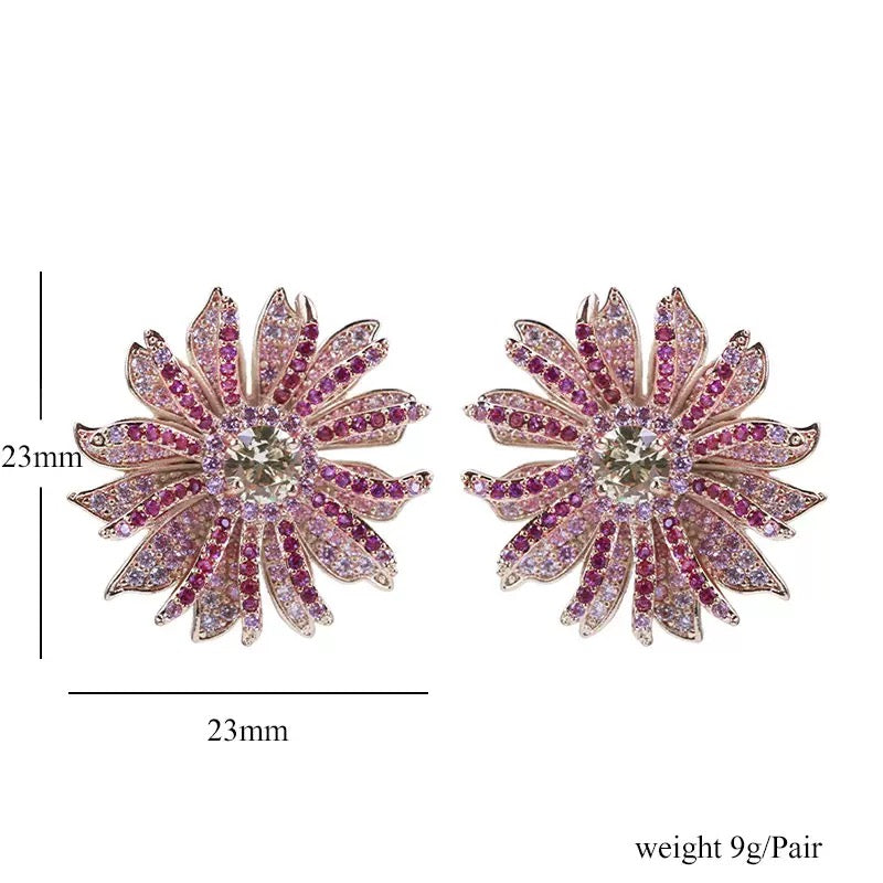 #196 Luxury Zircon Trendy Earrings - 18K Gold Plated | Bo Cheng Jewelry