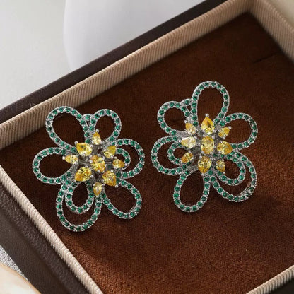 #197 Minimalist Colorful Zircon Viral Drop Earrings - 18K Gold Plated | Bo Cheng Jewelry