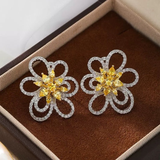 #197 Minimalist Colorful Zircon Viral Drop Earrings - 18K Gold Plated | Bo Cheng Jewelry