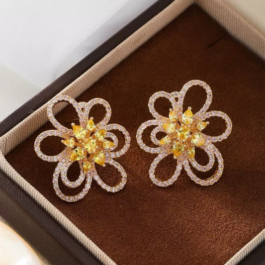 #197 Minimalist Colorful Zircon Viral Drop Earrings - 18K Gold Plated | Bo Cheng Jewelry