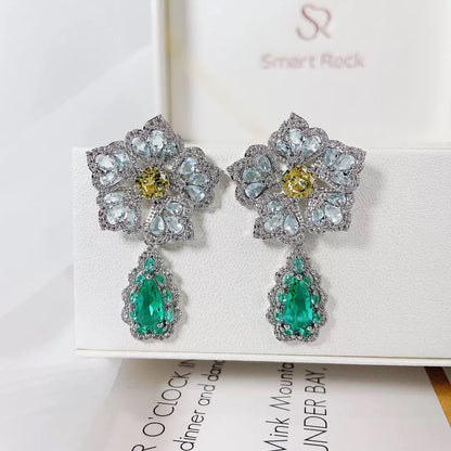 #203 Fashion Colorful Zircon Ear Accessories - 18K Gold Plated | Bo Cheng Jewelry