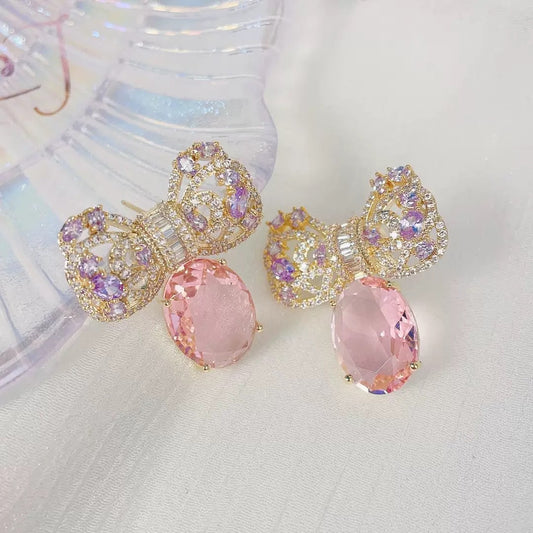 #211 Color Zircon Simulated Diamond Ear Accessories - 18K Gold Plated | Bo Cheng Jewelry