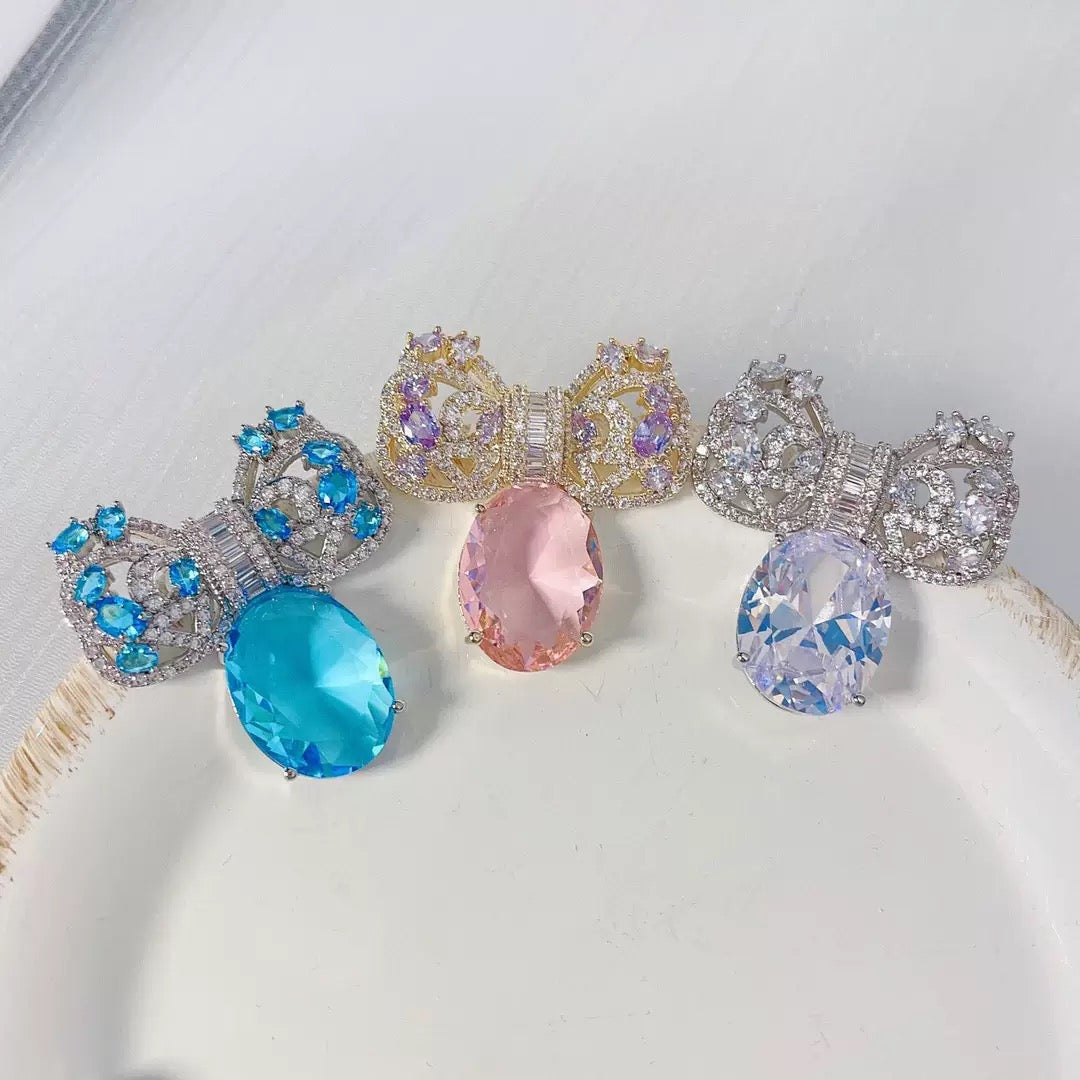 #211 Color Zircon Simulated Diamond Ear Accessories - 18K Gold Plated | Bo Cheng Jewelry