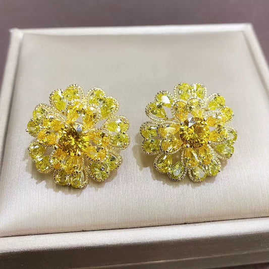 #212 Crystal Minimalist Stud Earrings - 18K Gold Plated | Bo Cheng Jewelry